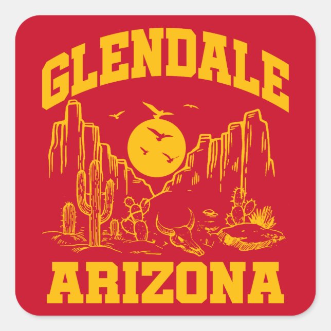 Glendale,Arizona Square Sticker (Front)