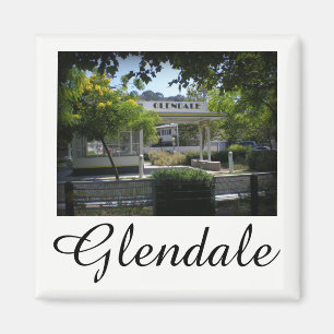 Glendale, California Adams Square Gas Station Magnet