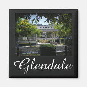Glendale, California Adams Square Gas Station Magnet