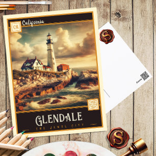 Glendale, California Vintage Postcard