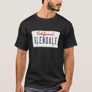 Glendale Los Angeles LA California License Plate T-Shirt
