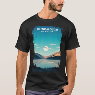 Glendalough Ireland Vintage Minimal Retro Travel P T-Shirt