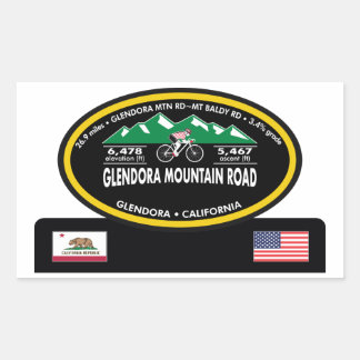 GLENDORA MOUNTAIN ROAD-GLENDORA, CA -"OVAL TROPHY" STICKER