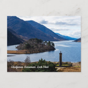 Glenfinnan Monument, Loch Shiel, Scotland Postcard