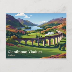 Glenfinnan Viaduct Scotland Postcard
