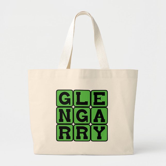 Glengarry, Boat-Shaped Hat Large Tote Bag (Front)