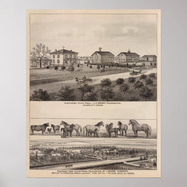 Glenhaven and Pleasant View, Kansas Poster (Front)