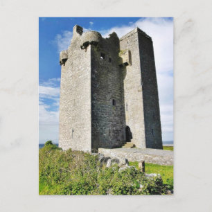 Gleninagh Castle On Hill Postcard