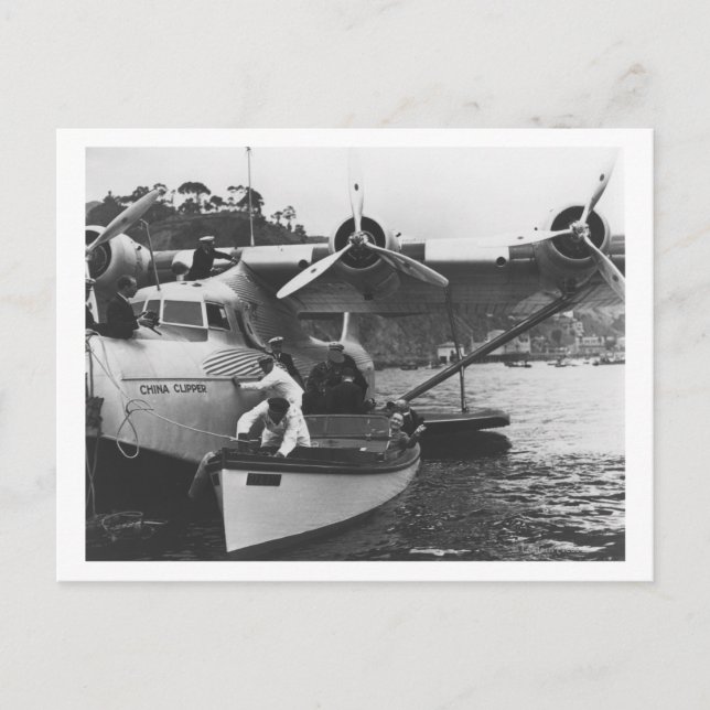 Glenn Martin w/ China Clipper Postcard (Front)