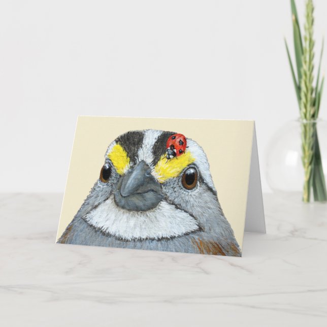 Glenn the sparrow card (Front)