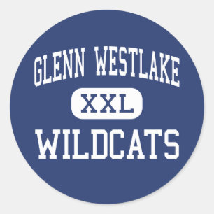 Glenn Westlake Wildcats Middle Lombard Classic Round Sticker