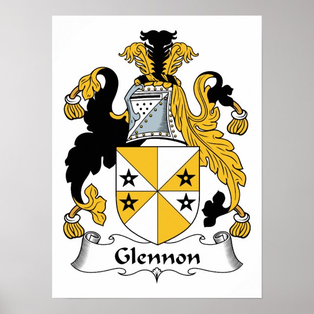 Glennon Family Crest Poster (Front)