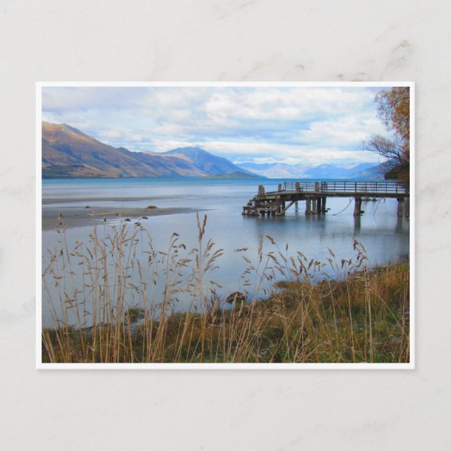glenorchy pier new zealand postcard (Front)
