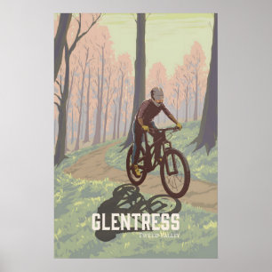 Glentress Mountain Bike Trail Centre Travel Poster