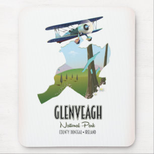Glenveagh national park Ireland County Donegal map Mouse Pad