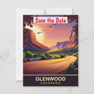 Glenwood Canyon, Colorado, Travel Postcard,  Save The Date