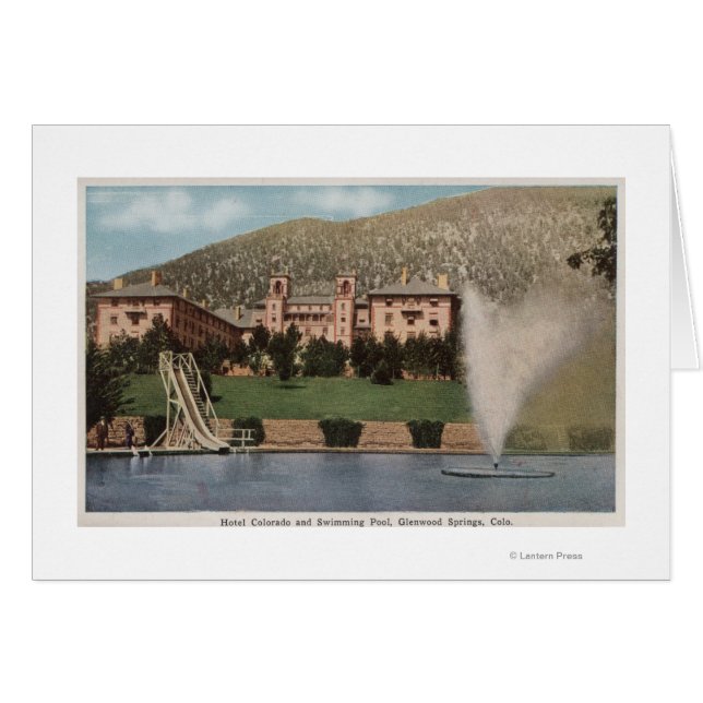 Glenwood Springs, CO - Vue de l'hôtel CO & Pool (Devant horizontal)