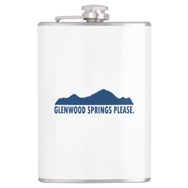 Glenwood Springs Colorado Please Hip Flask (Front)