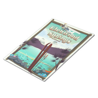 Glenwood Springs Colorado Ski poster. Notepad