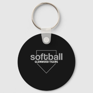 Glenwood Tigers Softll Home Plate Keychain