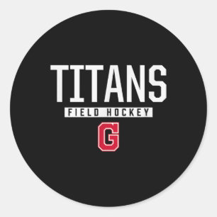 Glenwood Titans Logo Field Hockey Hs Classic Round Sticker