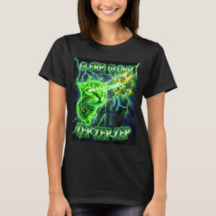 Glerp Glorp Funny Alien Gnarp Alien Cat Silly Gift T-Shirt
