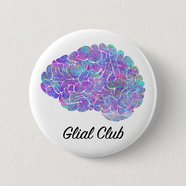 Glial Club 2 Inch Round Button (Front)