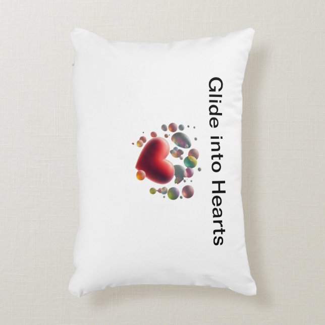 Glide into Hearts Accent Pillow (Front(Vertical))