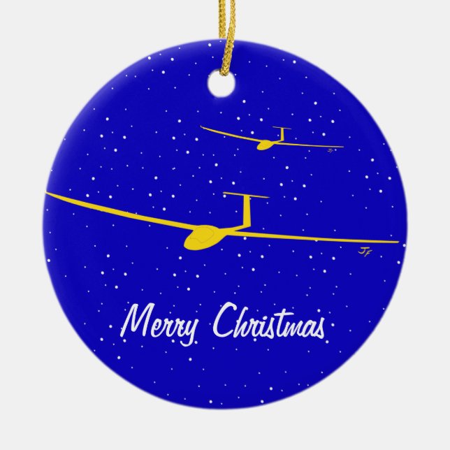 Glider Ceramic Ornament (Front)