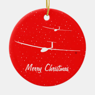 Glider Ceramic Ornament