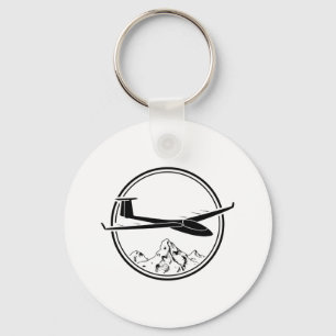 Glider Flight Pilot   Gliding Hobby Gift Ideas Keychain