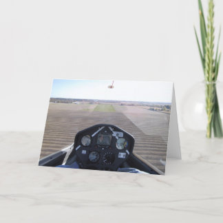 Glider on final approach card