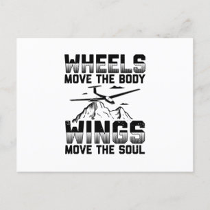 Glider Pilot Gifts - Gliding Thermals Soar Sayings Postcard