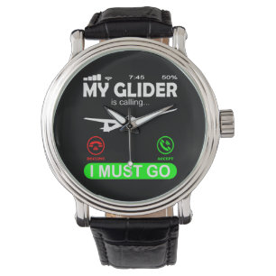 Glider Pilot Gliding is Calling Funny Telephone Watch