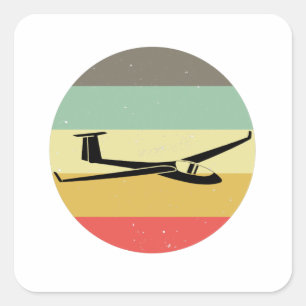 Glider   Pilot Gliding Soaring Sailplane Soar Gift Square Sticker