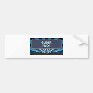 Glider Pilot Marquee Bumper Sticker