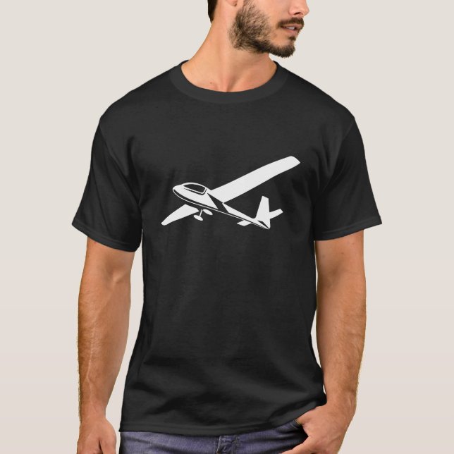 Glider Pilot Silhouette Minimalistic T-Shirt (Front)