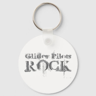 Glider Pilots Rock Keychain