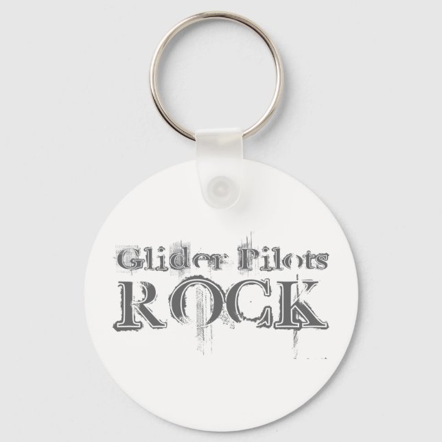 Glider Pilots Rock Keychain (Front)