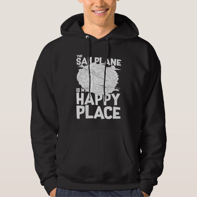 Glider Plane Pilot Flying Sailplane Training Fligh Hoodie (Front)