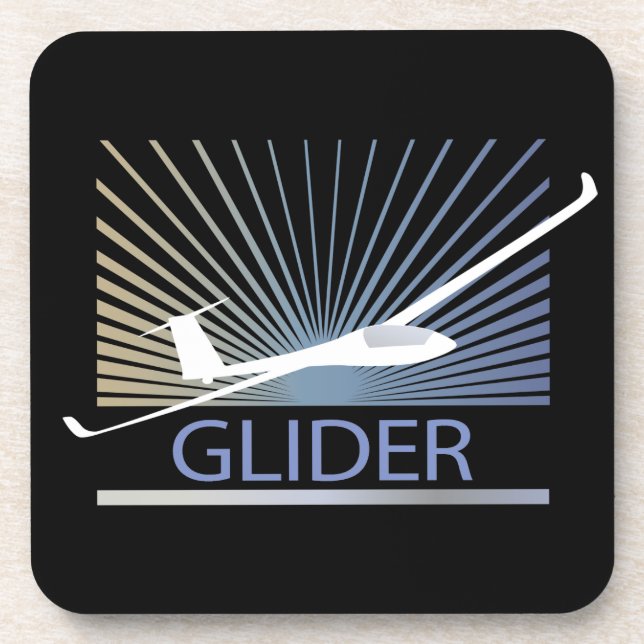 Glider Sailplane Aircraft Coaster (Front)