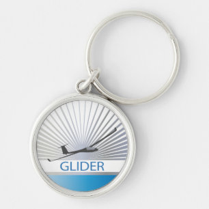 Glider Sailplane Aircraft Keychain
