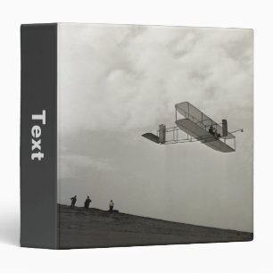 Glider Test Flight Aviation Wright Brothers 3 Ring Binder