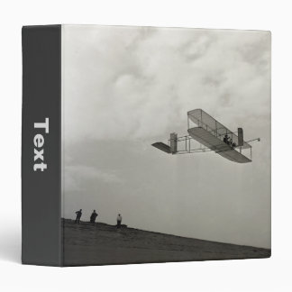 Glider Test Flight Aviation Wright Brothers 3 Ring Binder