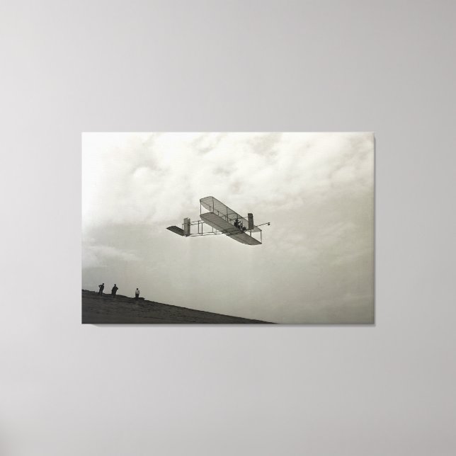 Glider Test Flight Aviation Wright Brothers Canvas Print (Front)