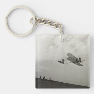 Glider Test Flight Aviation Wright Brothers Keychain