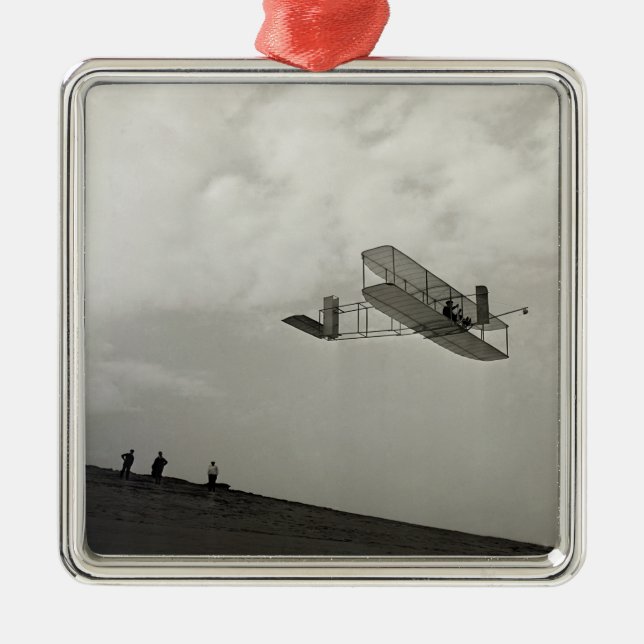 Glider Test Flight Aviation Wright Brothers Metal Ornament (Front)