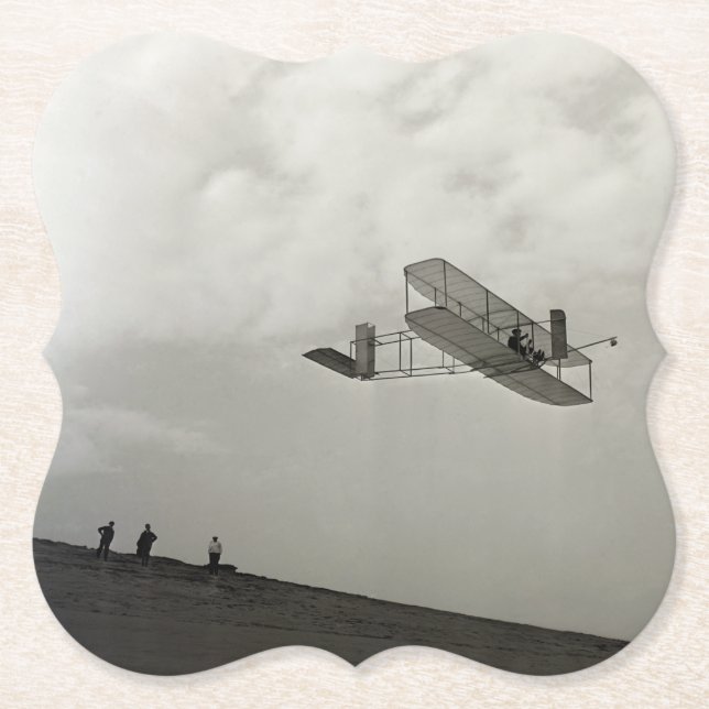 Glider Test Flight Aviation Wright Brothers Paper Coaster (Front)