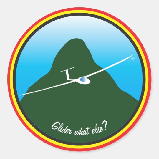 Glider - What else? Classic Round Sticker
