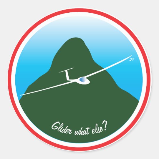 Glider - What else? Classic Round Sticker